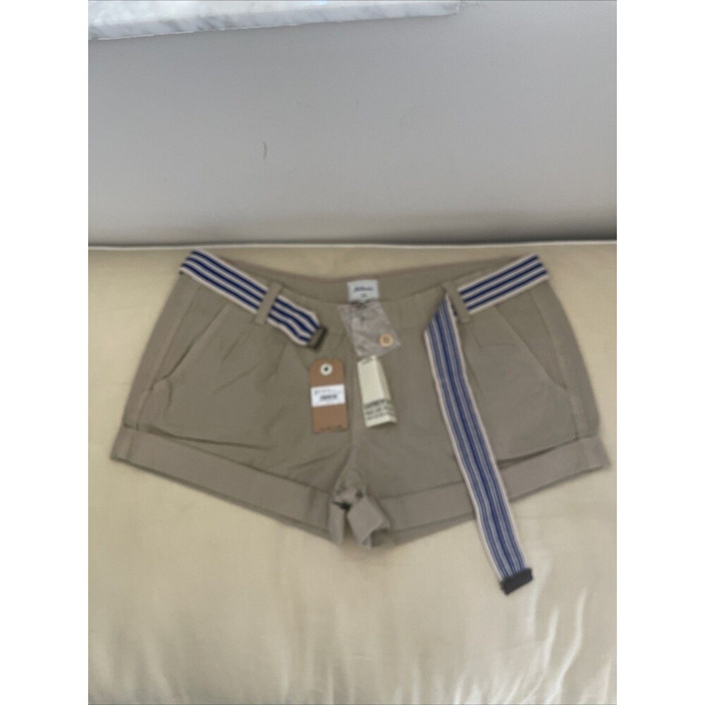 NWT Bellerose 11426 safari beige shorts Belt Women  Sz 2 - Picture 2 of 7